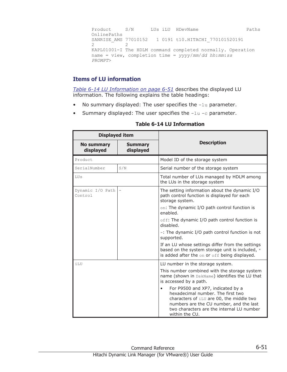 Table 6-14 lu | HP XP7 Storage User Manual | Page 143 / 250