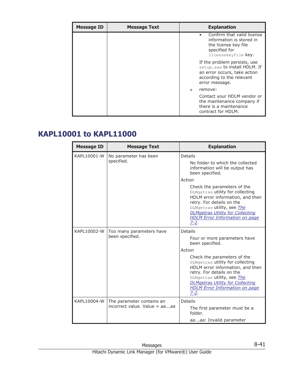 Kapl10001 to kapl11000, Kapl10001 to kapl11000 -41 | HP XP7 Storage User Manual | Page 205 / 250
