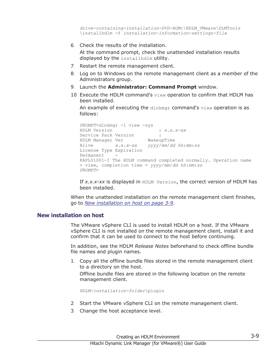 New installation on host -9 | HP XP7 Storage User Manual | Page 61 / 250
