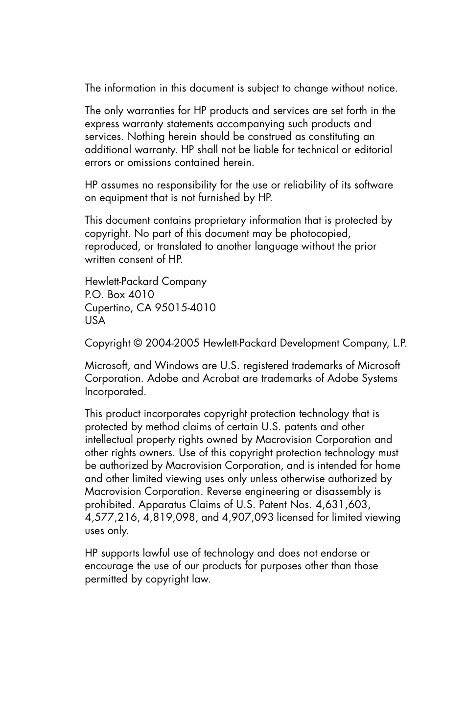HP vs17x 17 inch LCD Monitor User Manual | Page 2 / 78