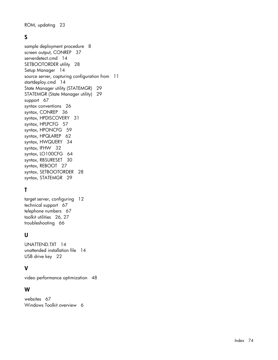 HP Linux Server Management Software User Manual | Page 74 / 74