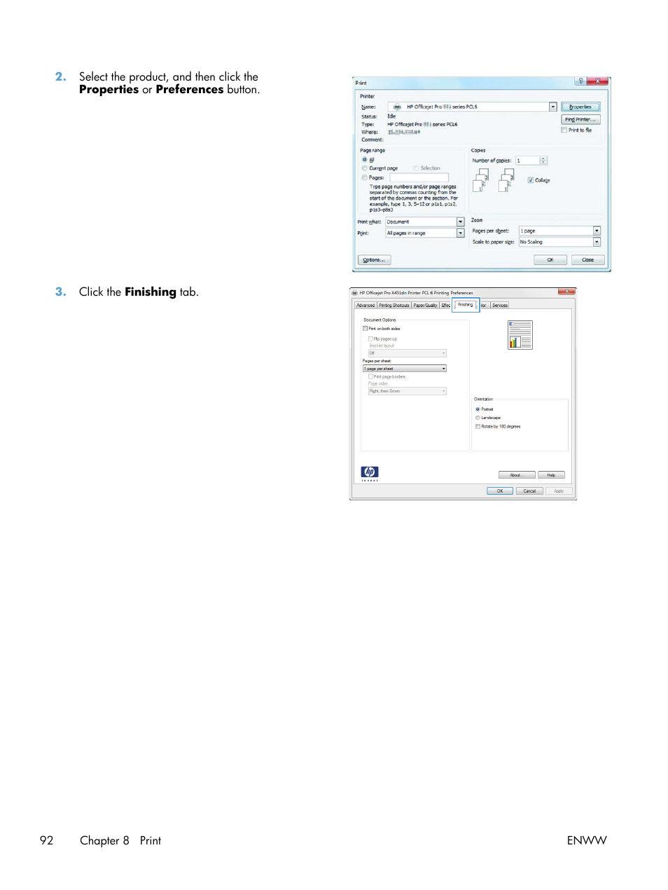 HP Officejet Pro X551 Printer series User Manual | Page 106 / 250