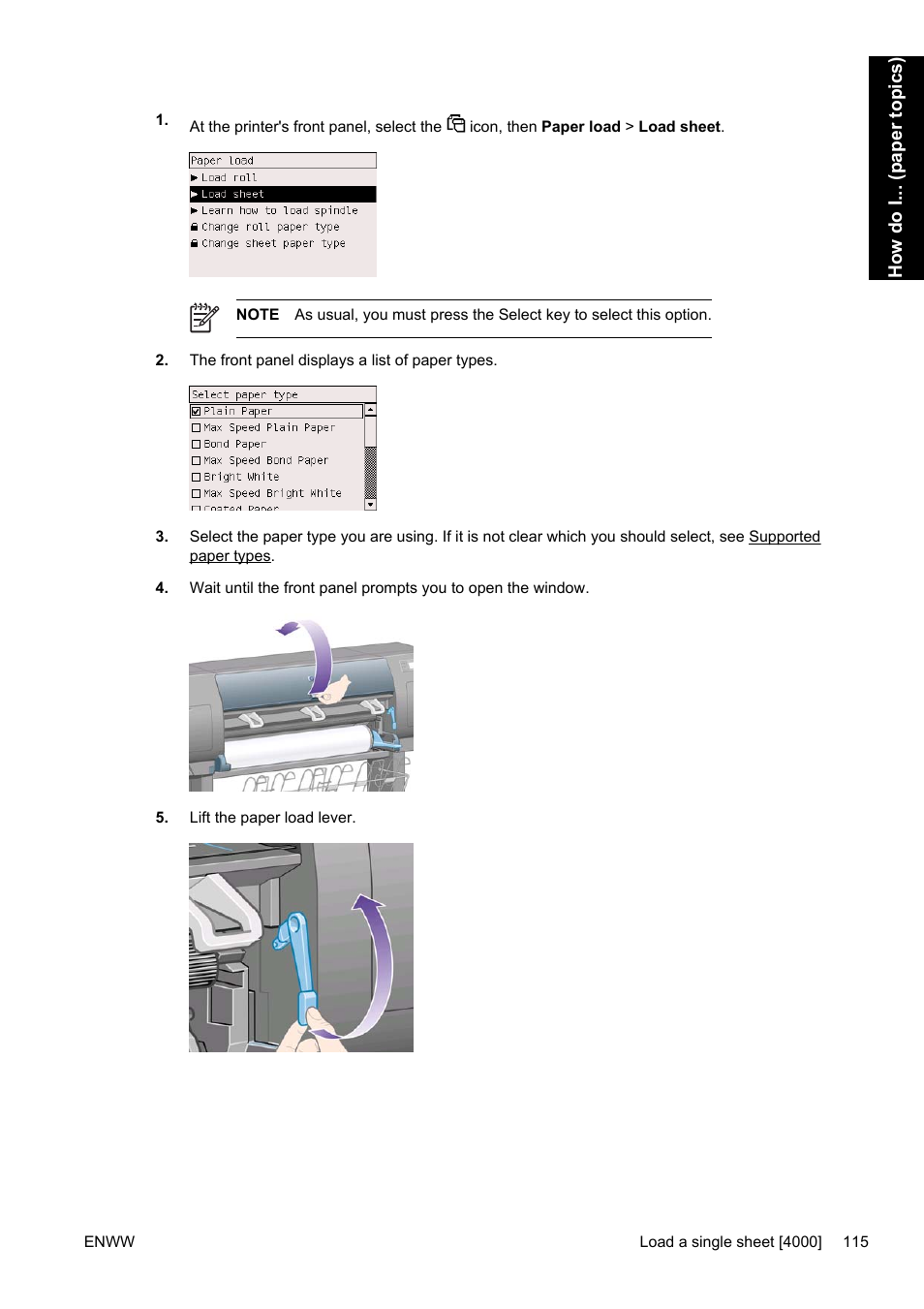 HP Designjet 4500 Printer series User Manual | Page 129 / 360
