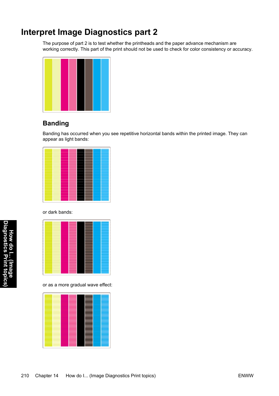 Interpret image diagnostics part 2, Banding | HP Designjet 4500 Printer series User Manual | Page 224 / 360
