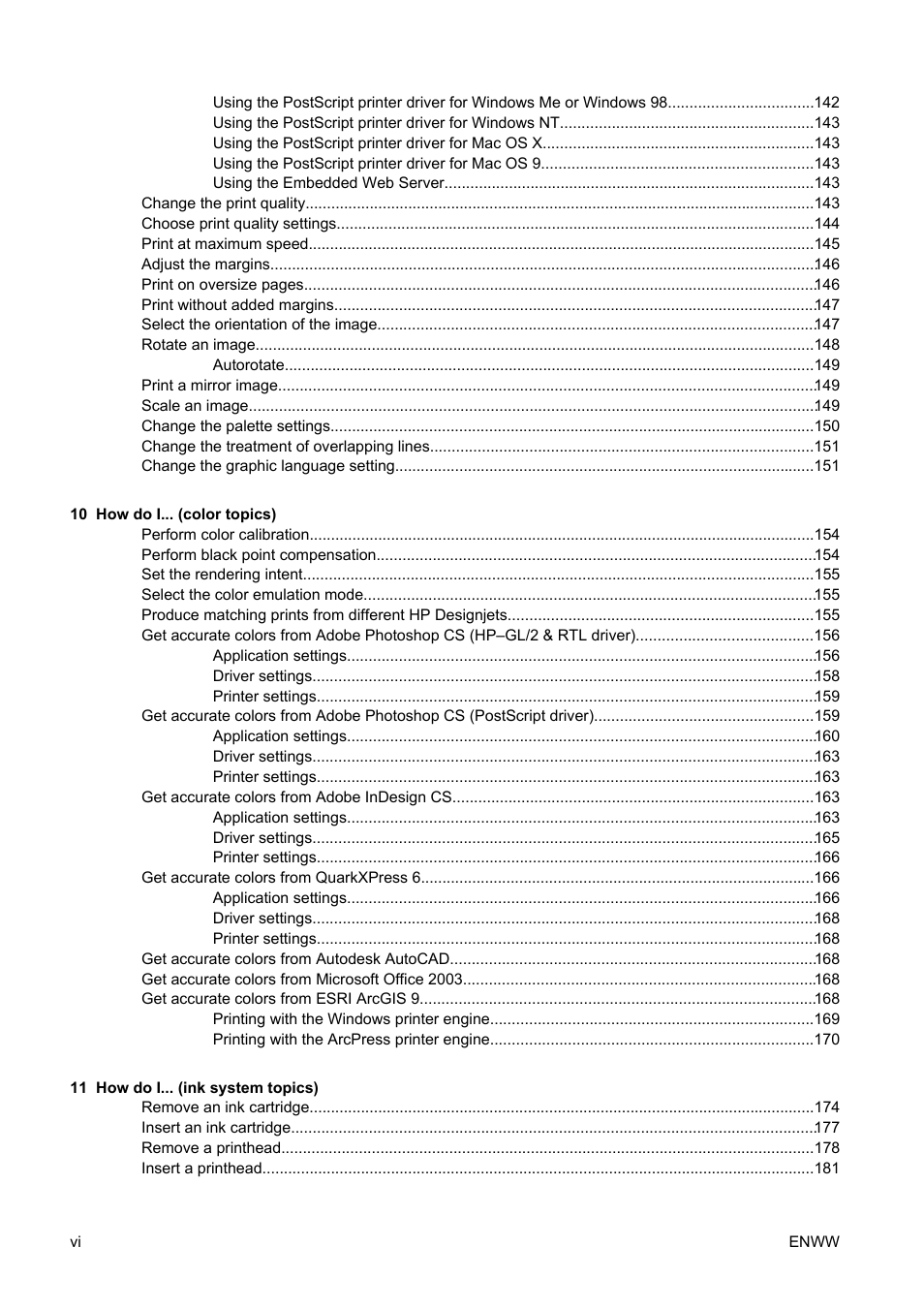 HP Designjet 4500 Printer series User Manual | Page 8 / 360