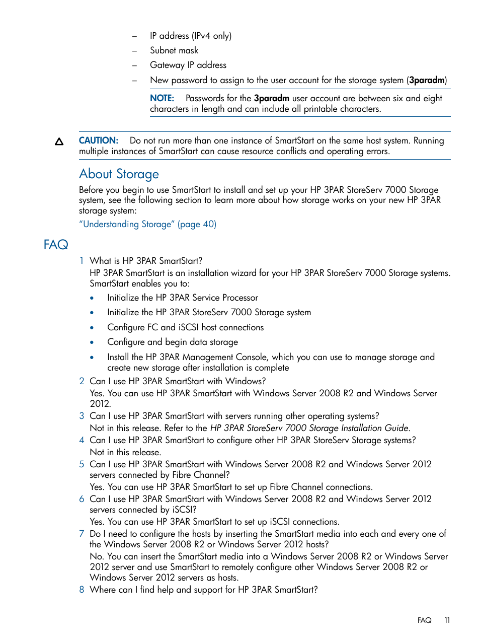 About storage | HP 3PAR Operating System Software Licenses User Manual | Page 11 / 63