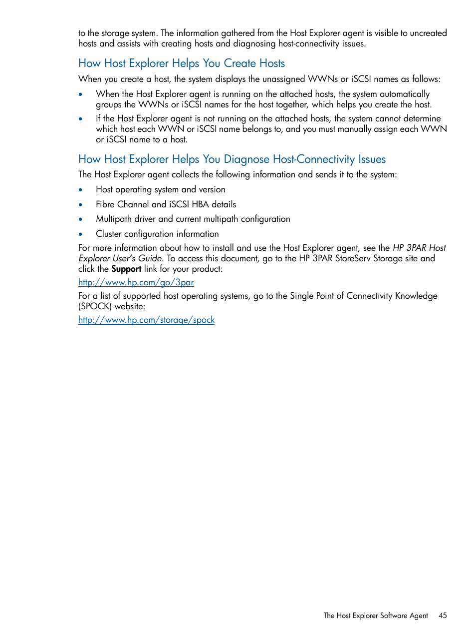 How host explorer helps you create hosts | HP 3PAR Operating System Software Licenses User Manual | Page 45 / 63