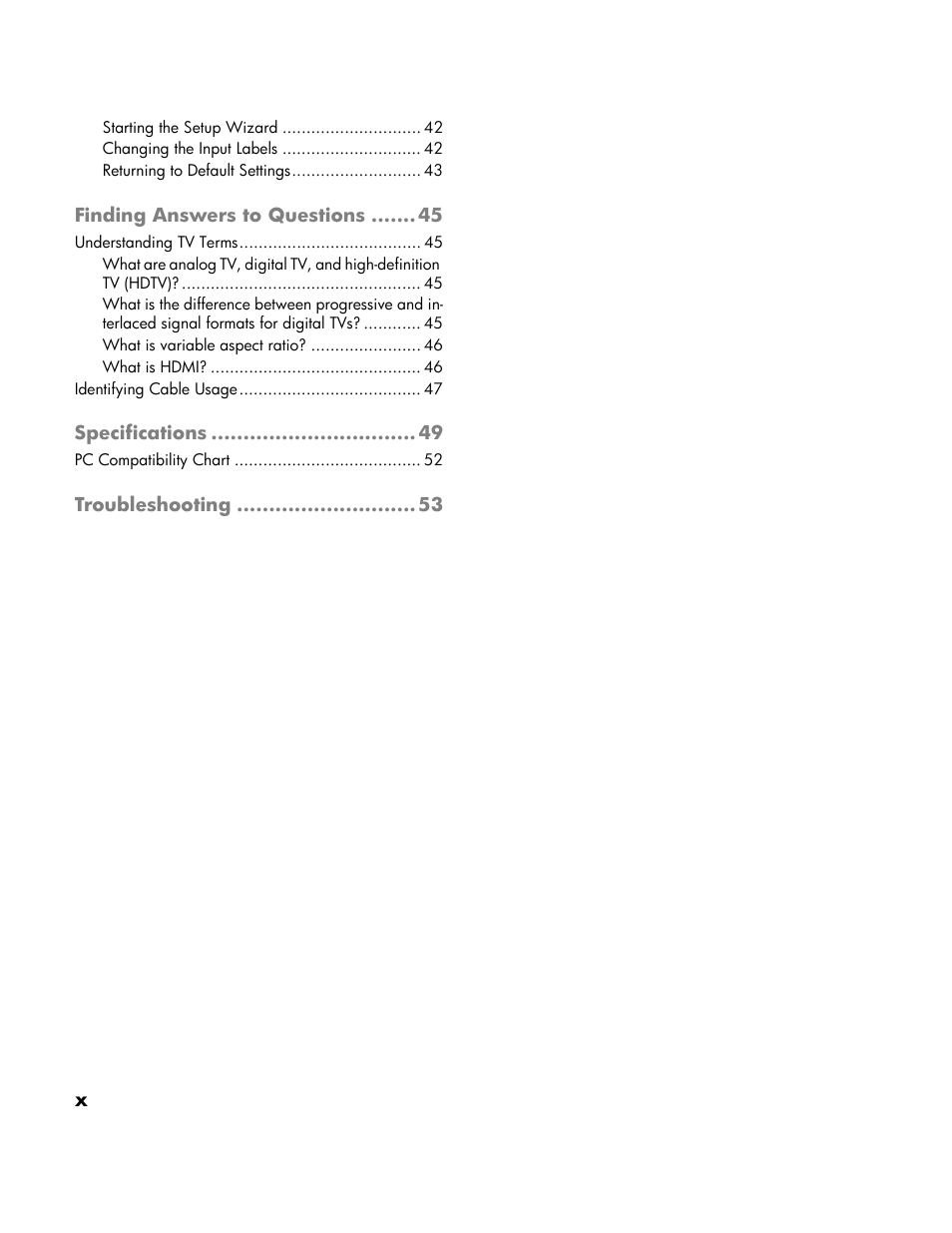 HP LT4200 42 inch Professional LCD HDTV User Manual | Page 10 / 66