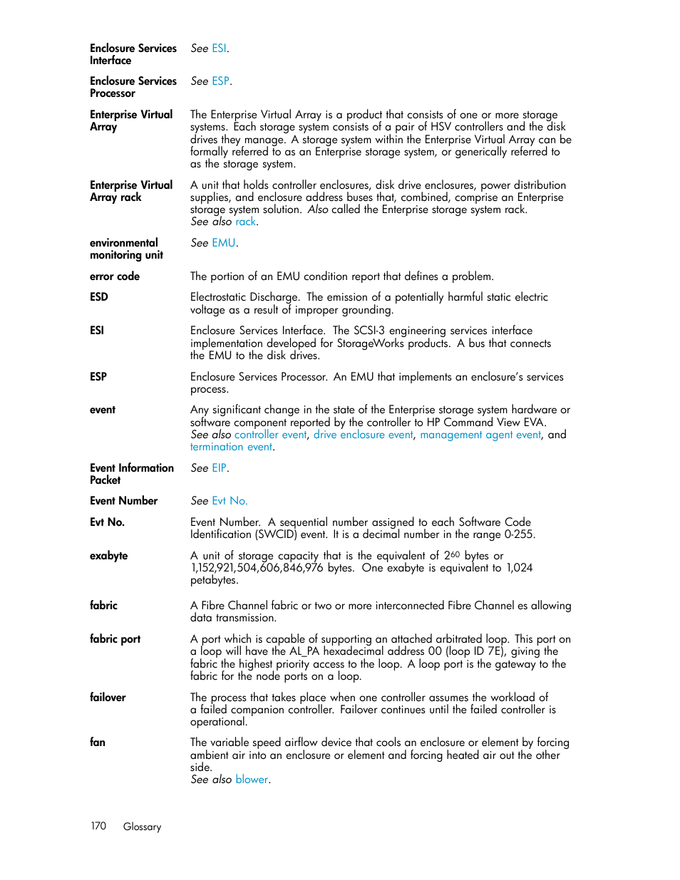 HP 3000 Enterprise Virtual Array User Manual | Page 170 / 188