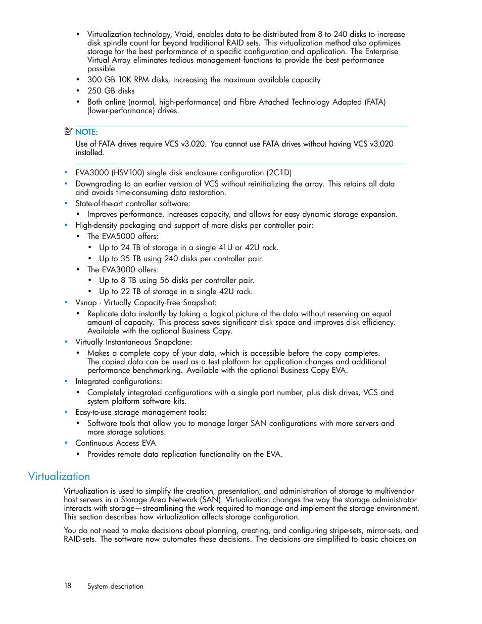 Virtualization | HP 3000 Enterprise Virtual Array User Manual | Page 18 / 188