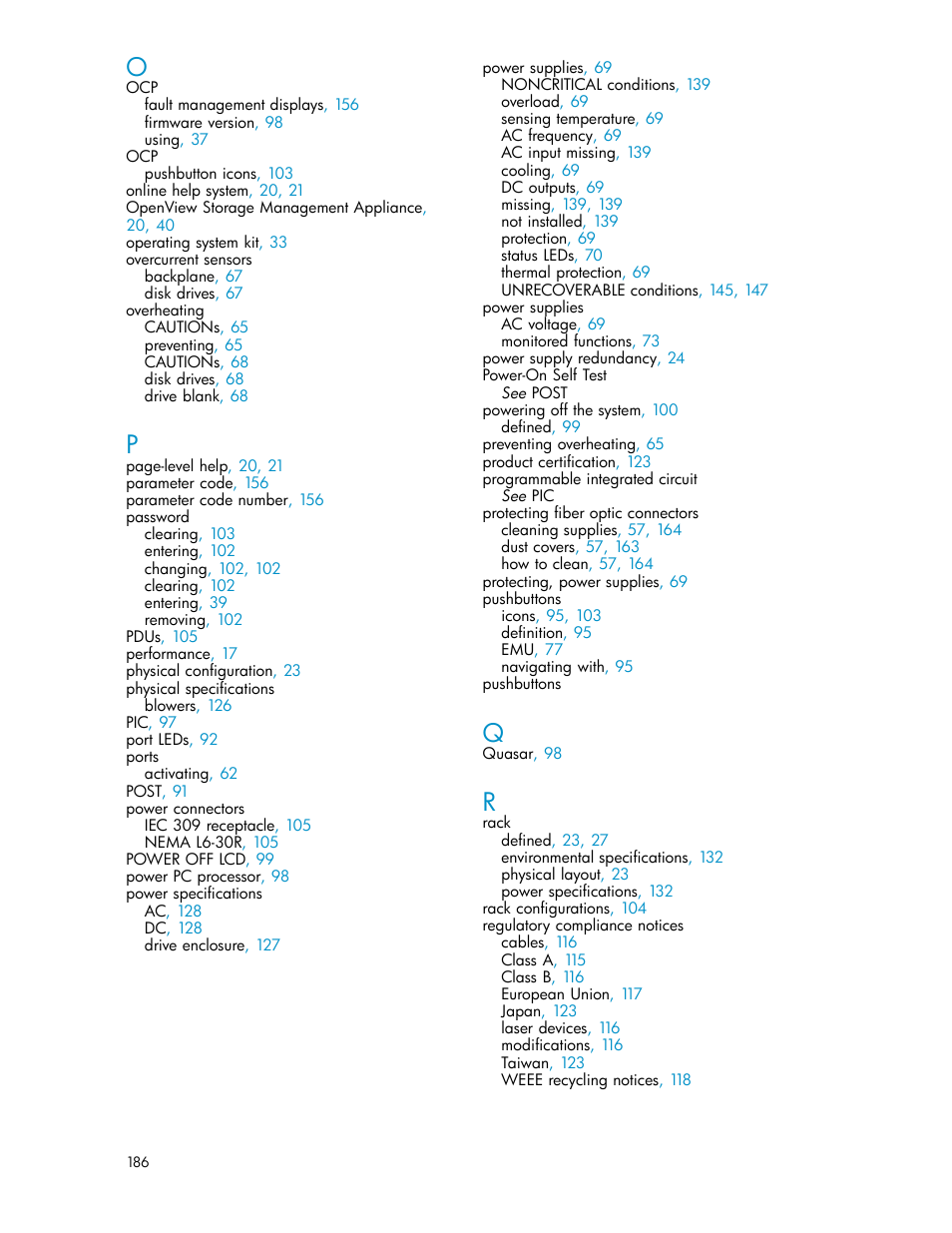 HP 3000 Enterprise Virtual Array User Manual | Page 186 / 188