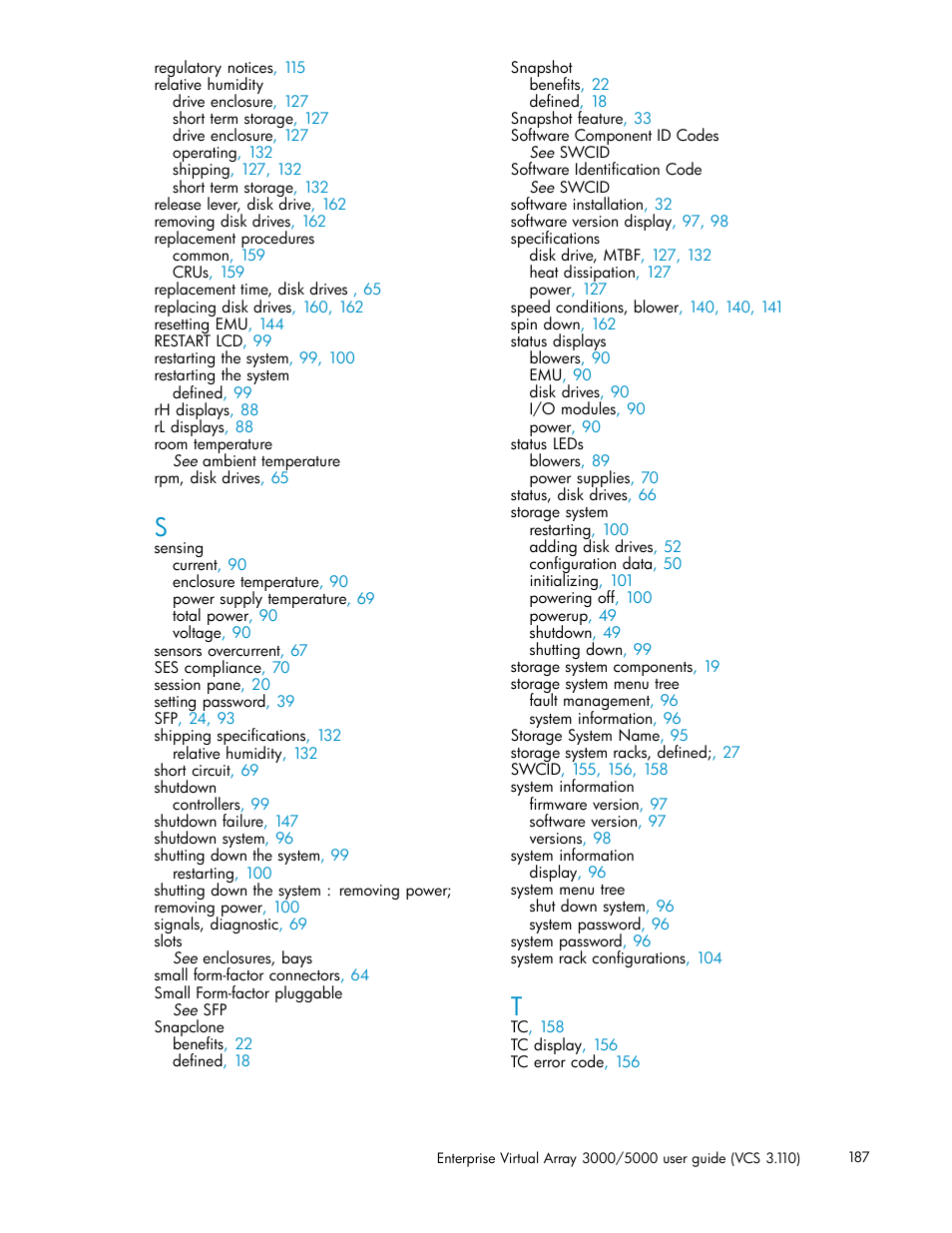 HP 3000 Enterprise Virtual Array User Manual | Page 187 / 188