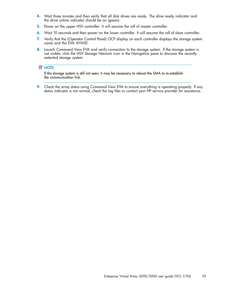 HP 3000 Enterprise Virtual Array User Manual | Page 43 / 188