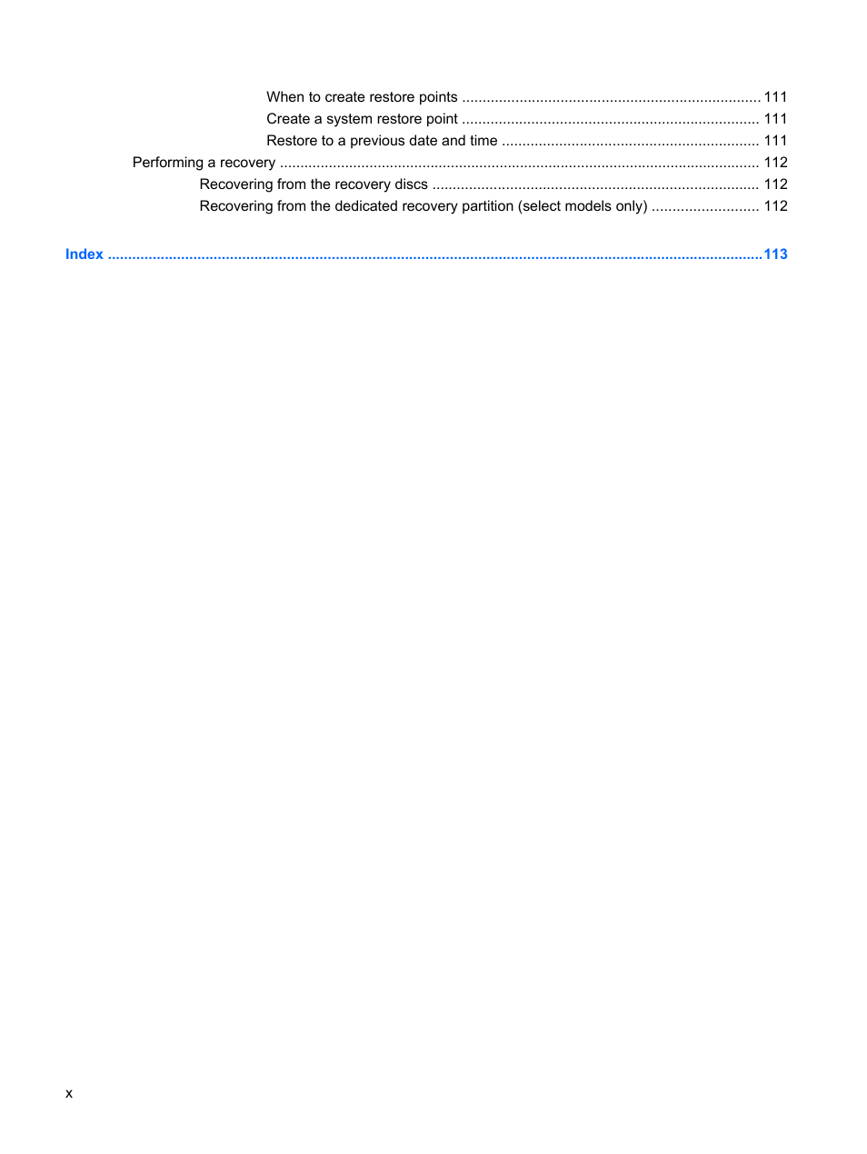 HP G72-b50US Notebook PC User Manual | Page 10 / 127