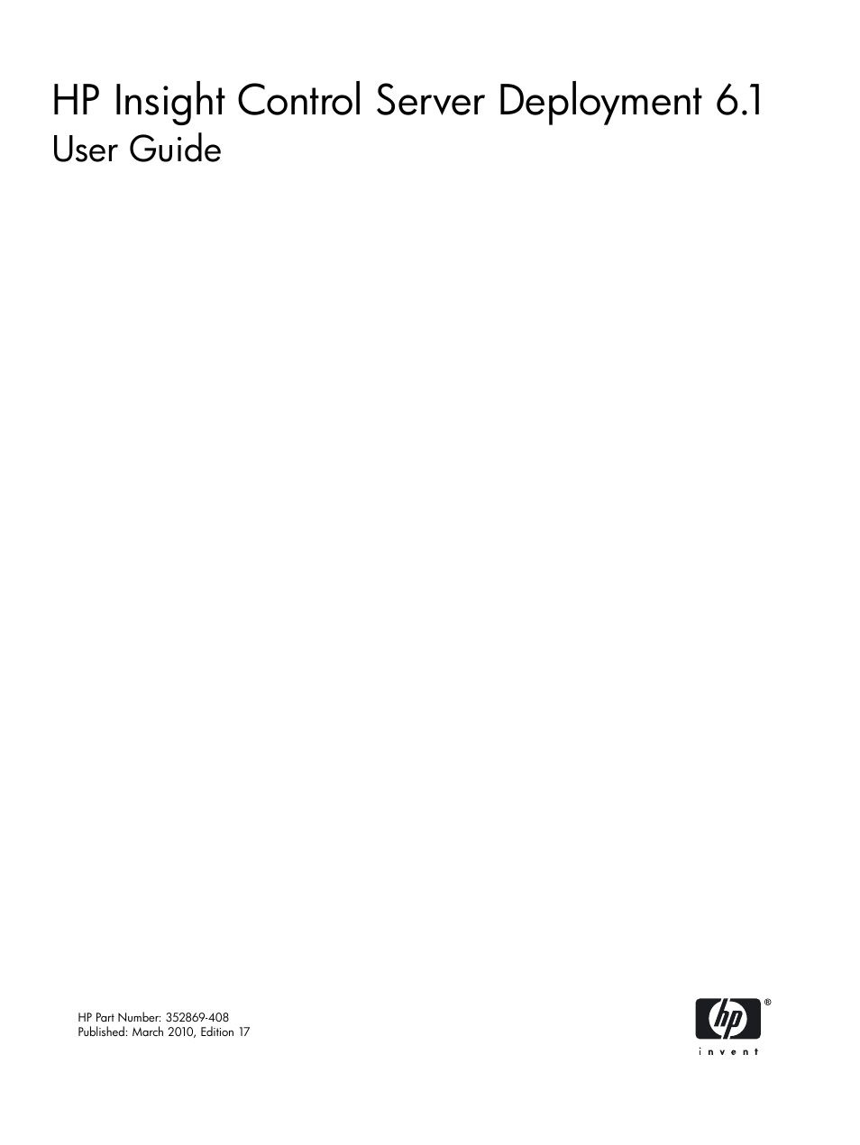 HP Insight Control User Manual | 16 pages