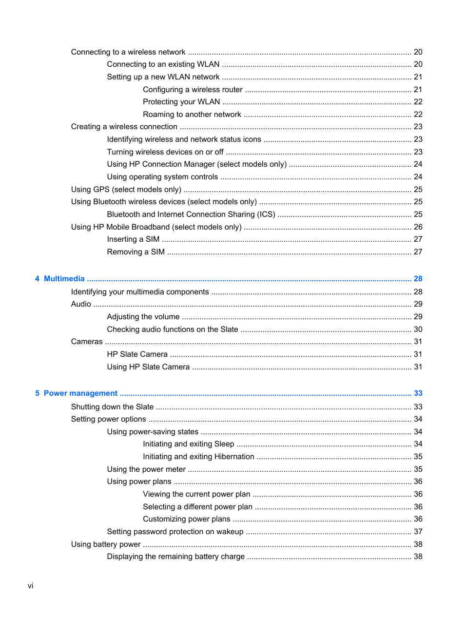 HP Slate 2 Tablet PC User Manual | Page 6 / 87