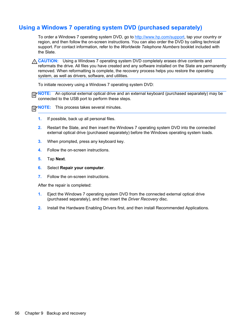 Using a windows 7 operating, Using a windows | HP Slate 2 Tablet PC User Manual | Page 66 / 87