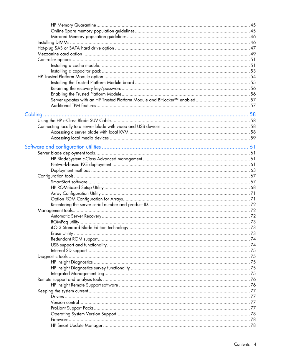 HP ProLiant BL620c G7 Server-Blade User Manual | Page 4 / 123