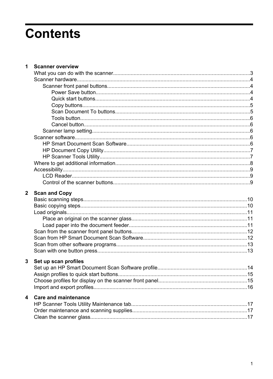 HP Scanjet N8460 Document Flatbed Scanner User Manual | Page 3 / 42