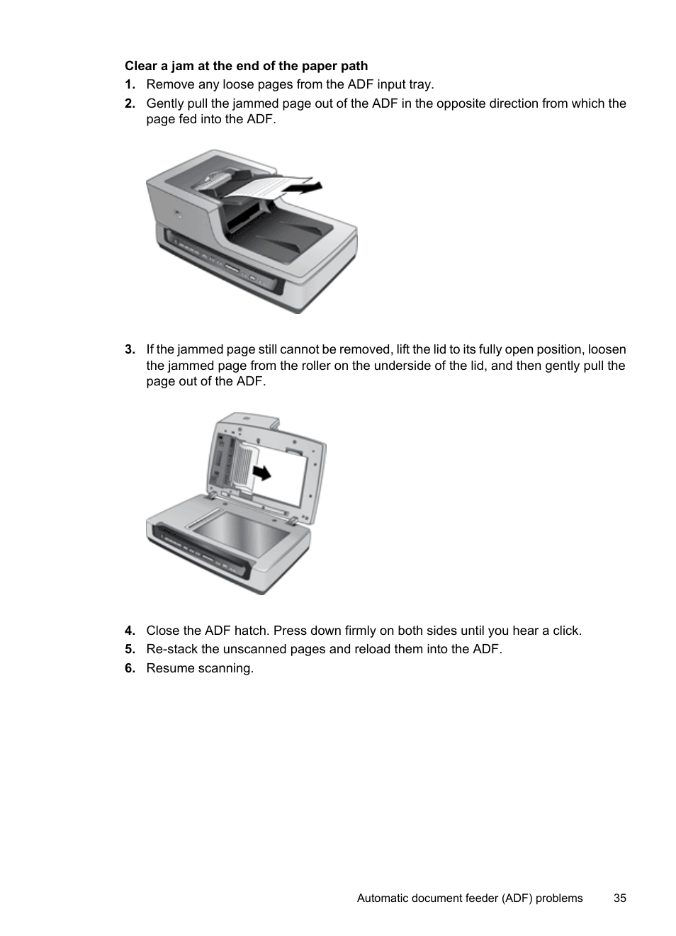 HP Scanjet N8460 Document Flatbed Scanner User Manual | Page 37 / 42