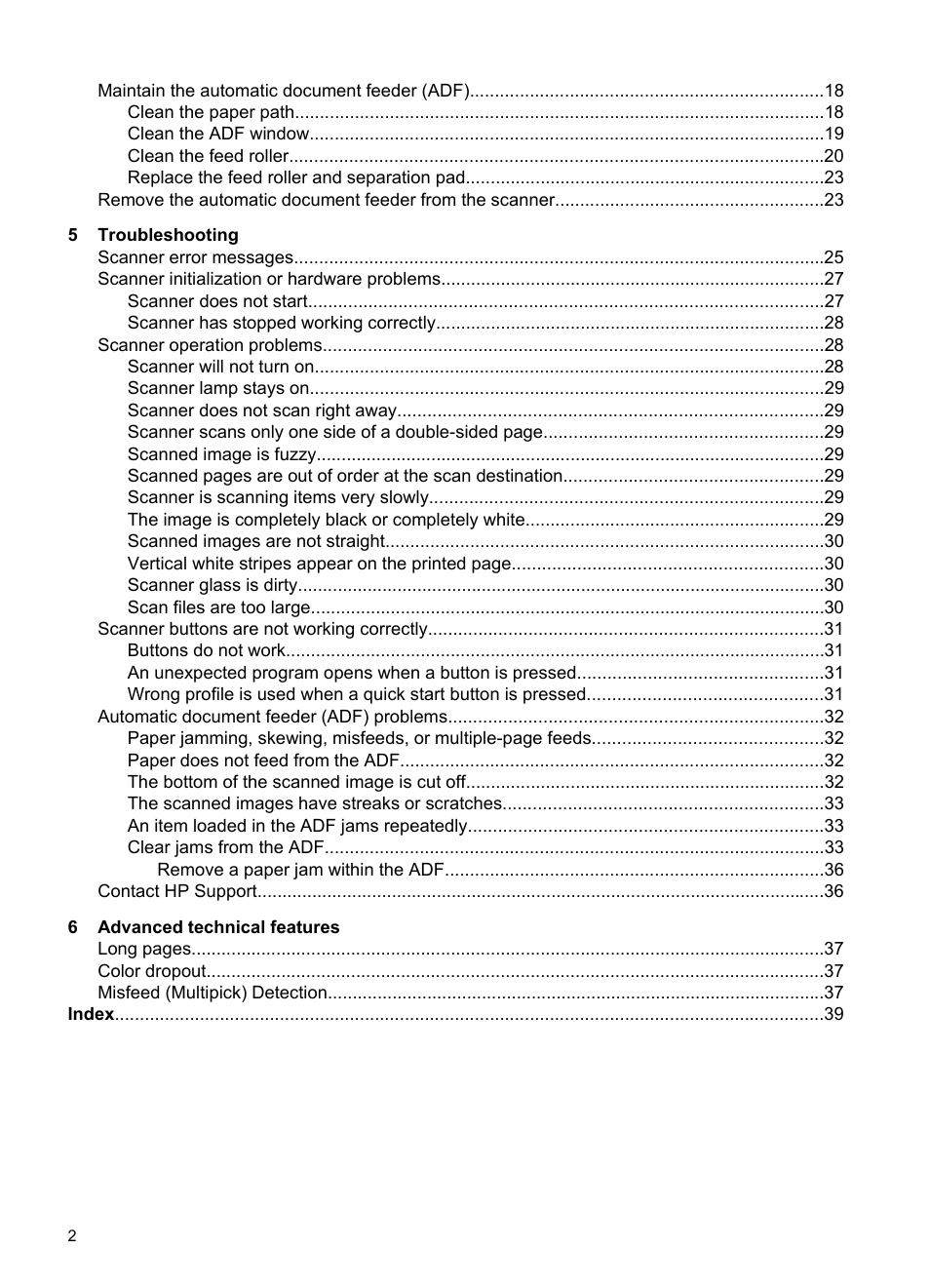 HP Scanjet N8460 Document Flatbed Scanner User Manual | Page 4 / 42