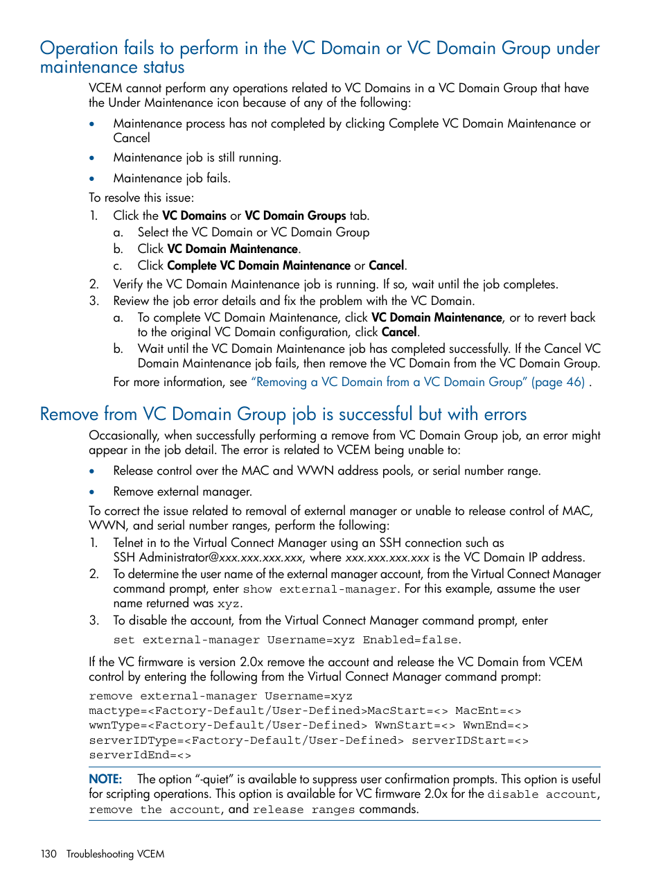 HP Insight Management-Software User Manual | Page 130 / 152