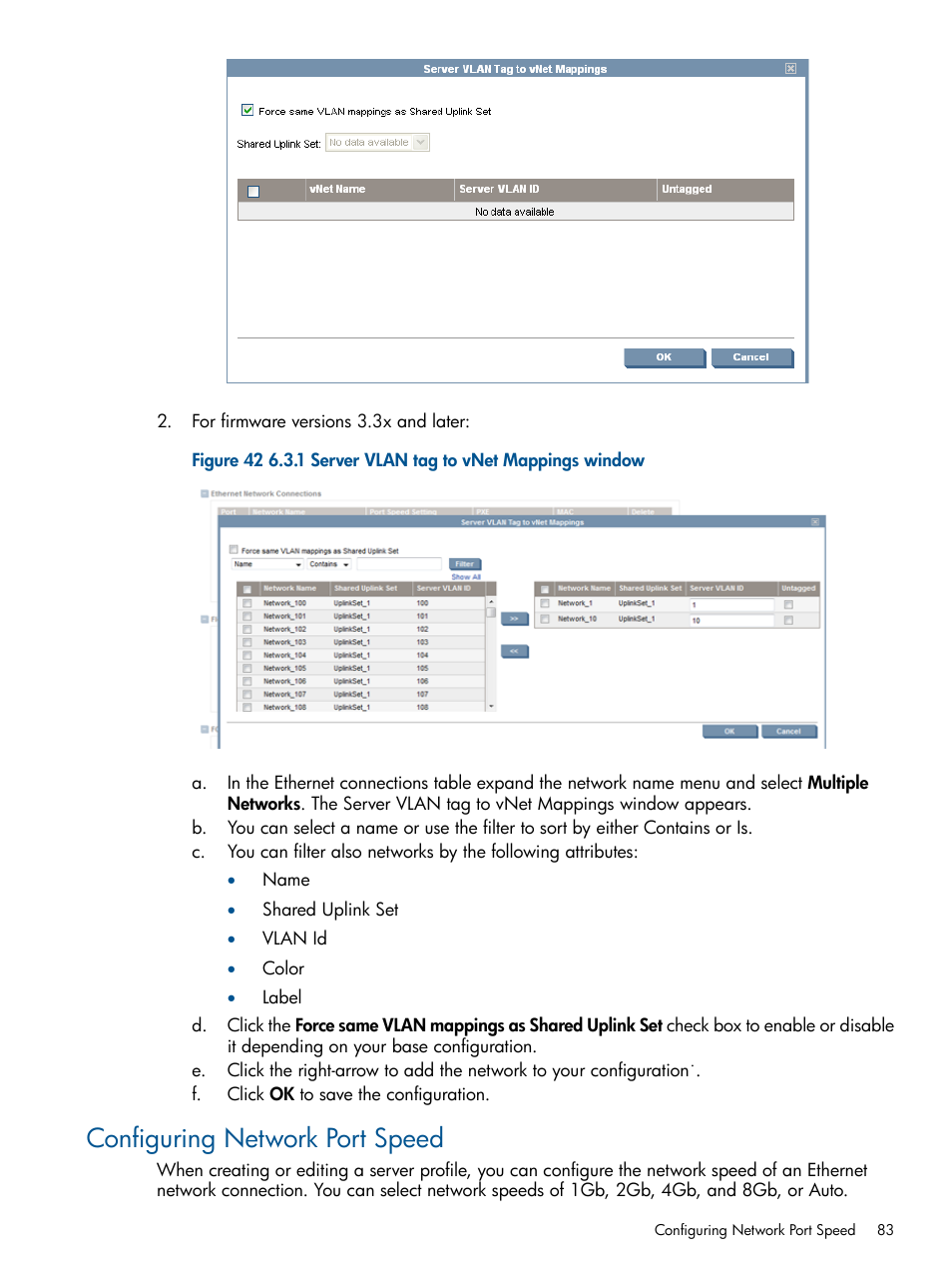 Configuring network port speed | HP Insight Management-Software User Manual | Page 83 / 152