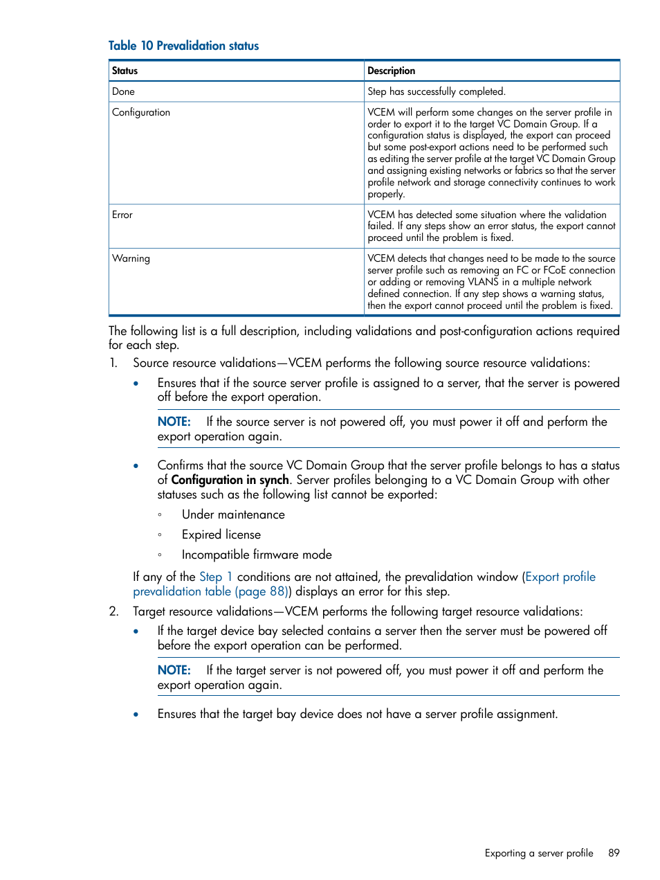 Table 10 | HP Insight Management-Software User Manual | Page 89 / 152