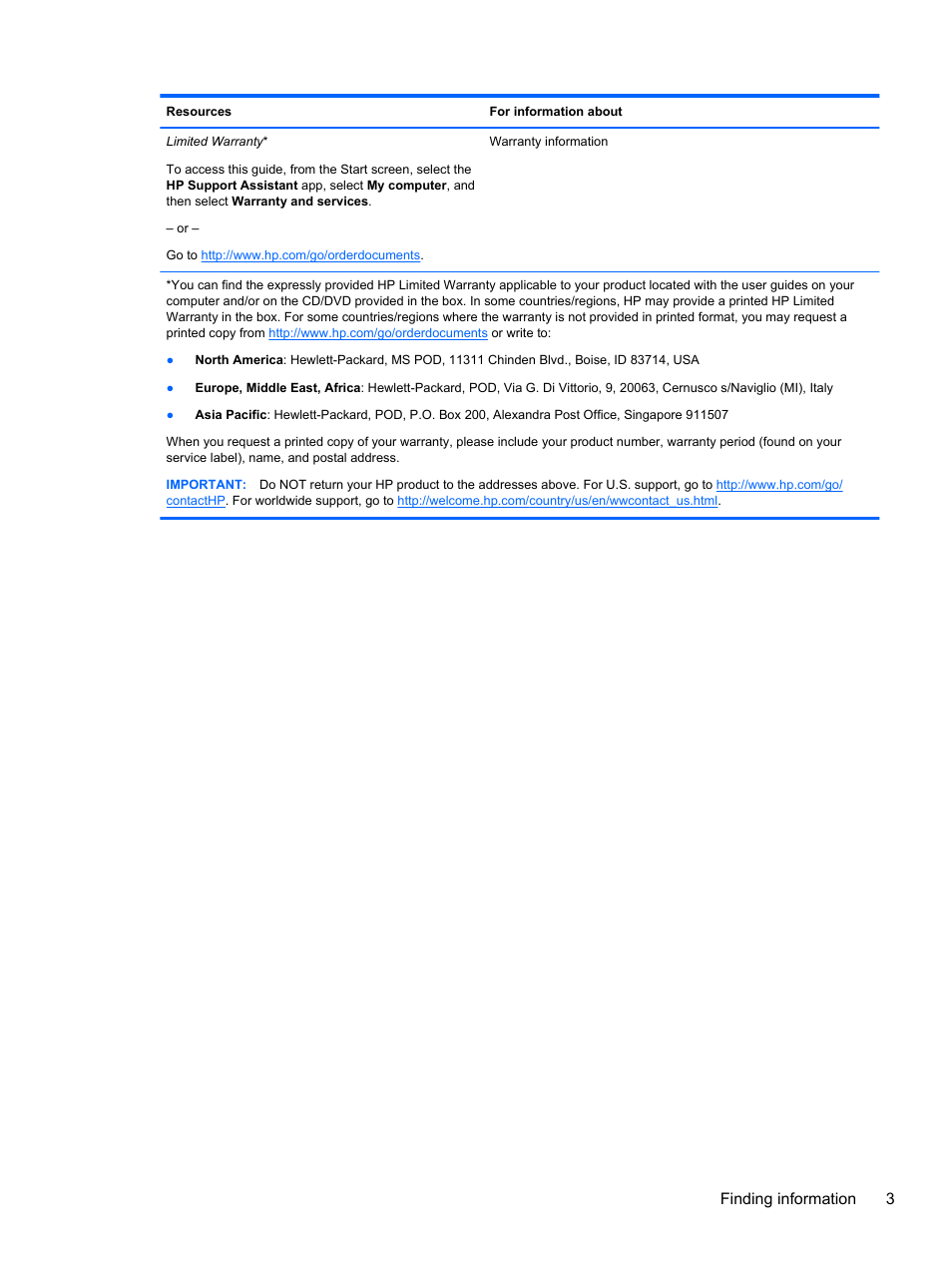 Finding information 3 | HP EliteBook 8770w Mobile Workstation User Manual | Page 15 / 128