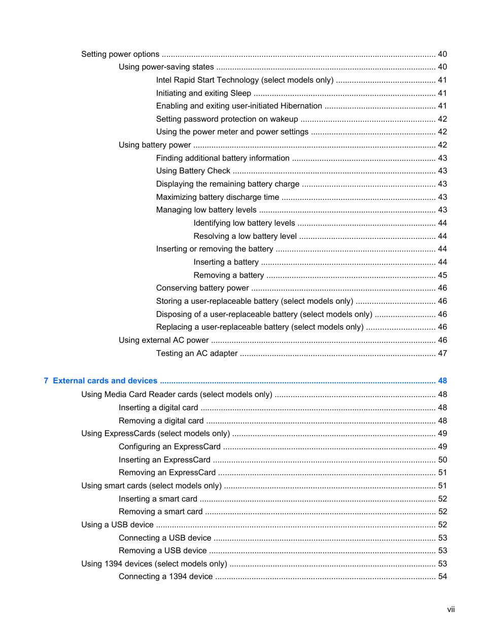 HP EliteBook 8770w Mobile Workstation User Manual | Page 7 / 128