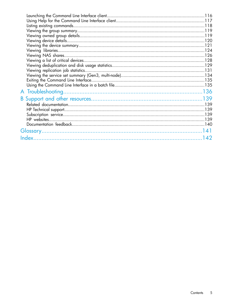 A troubleshooting b support and other resources, Glossary index | HP StorageWorks Data Replication Manager Software User Manual | Page 5 / 144
