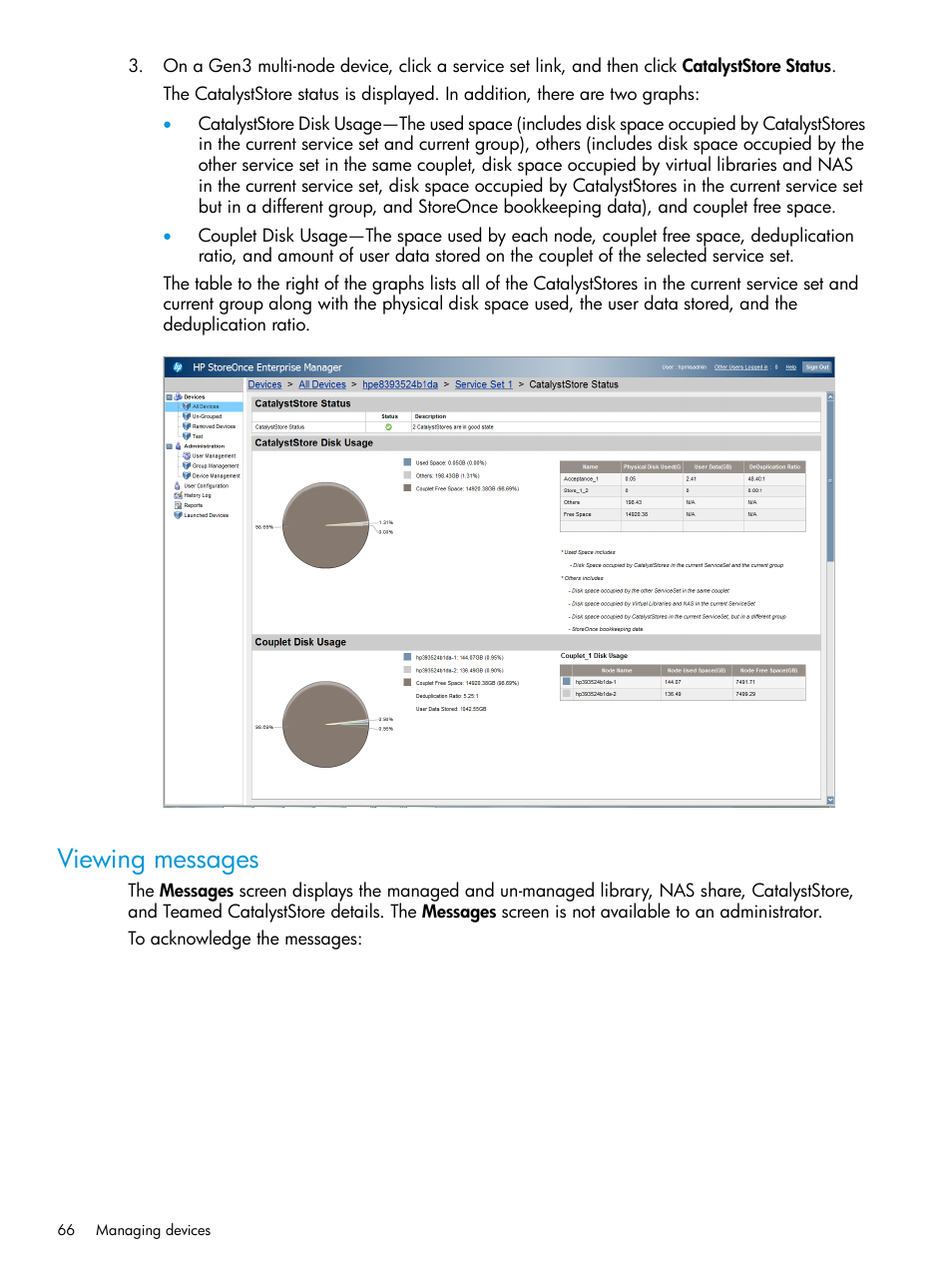 Viewing messages | HP StorageWorks Data Replication Manager Software User Manual | Page 66 / 144