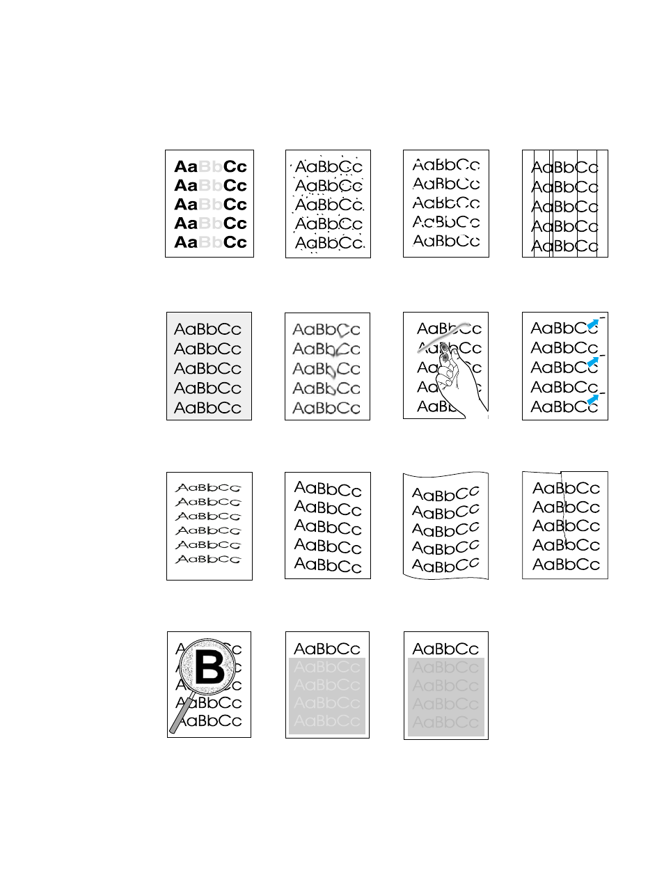 Image defect examples | HP LaserJet 2300 Printer series User Manual | Page 105 / 196