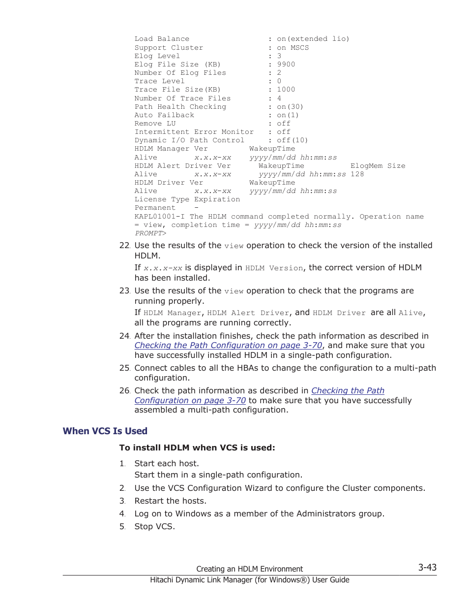 When vcs is used -43 | HP XP7 Storage User Manual | Page 111 / 446