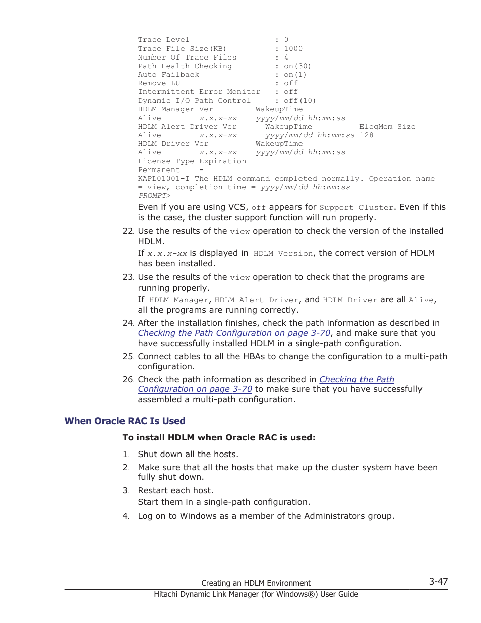 When oracle rac is used -47 | HP XP7 Storage User Manual | Page 115 / 446