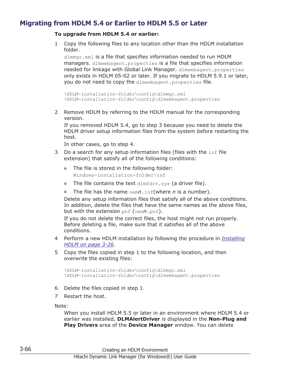 Described in, Migrating, Migrating from hdlm | HP XP7 Storage User Manual | Page 134 / 446