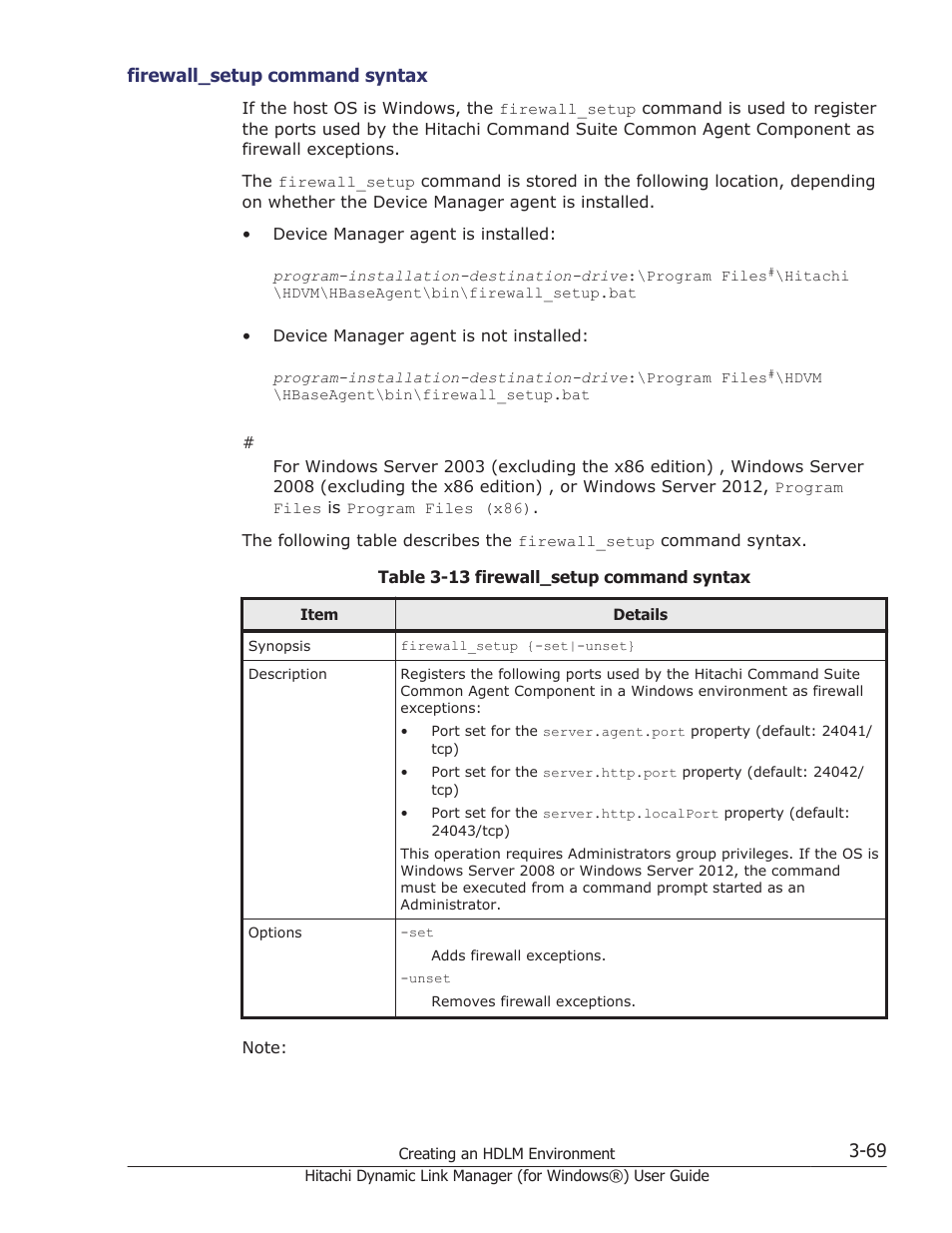 Firewall_setup command syntax -69 | HP XP7 Storage User Manual | Page 137 / 446