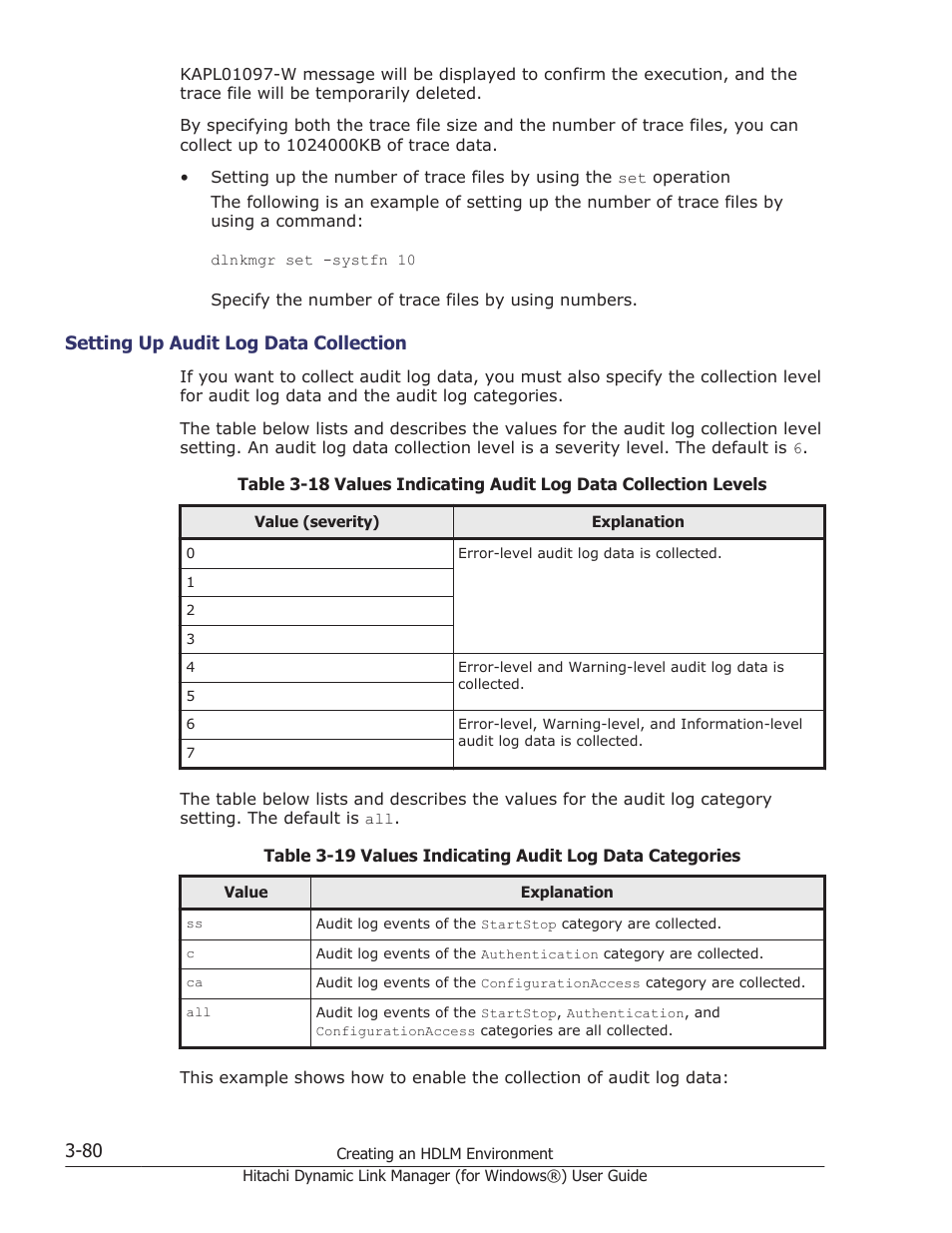 Setting up audit log data collection -80 | HP XP7 Storage User Manual | Page 148 / 446