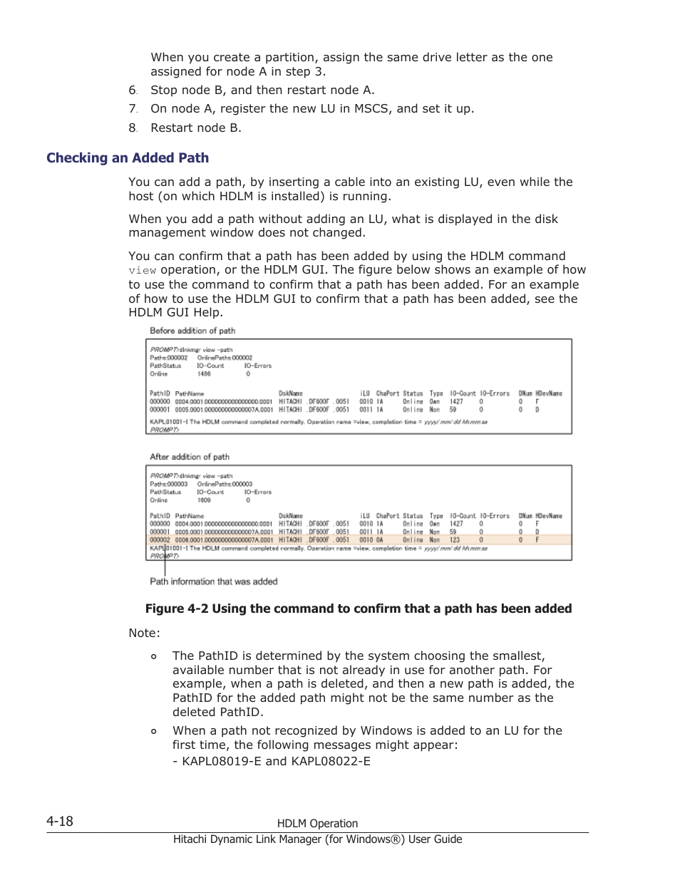 Checking an added path -18 | HP XP7 Storage User Manual | Page 180 / 446