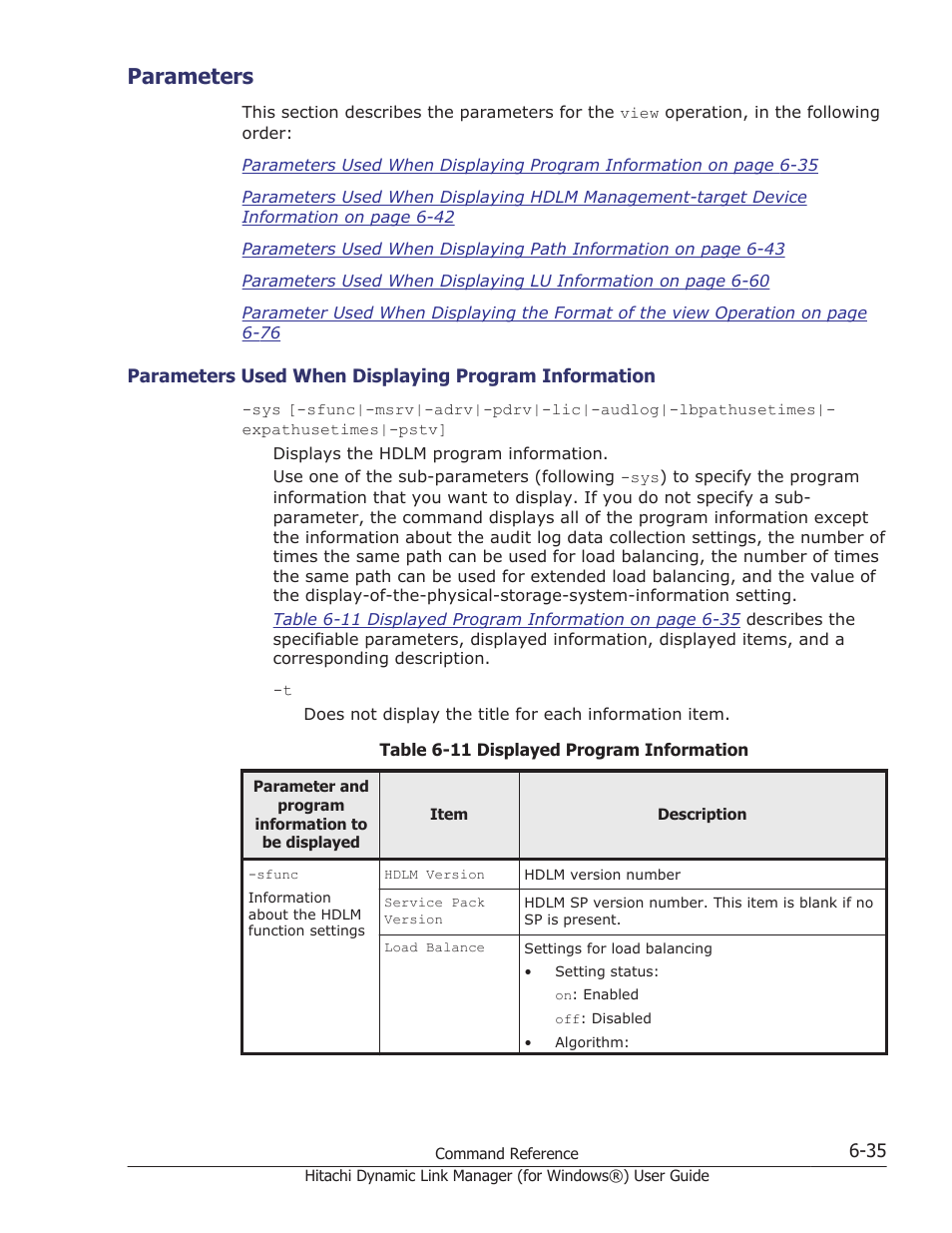 Parameters, Parameters -35 | HP XP7 Storage User Manual | Page 227 / 446