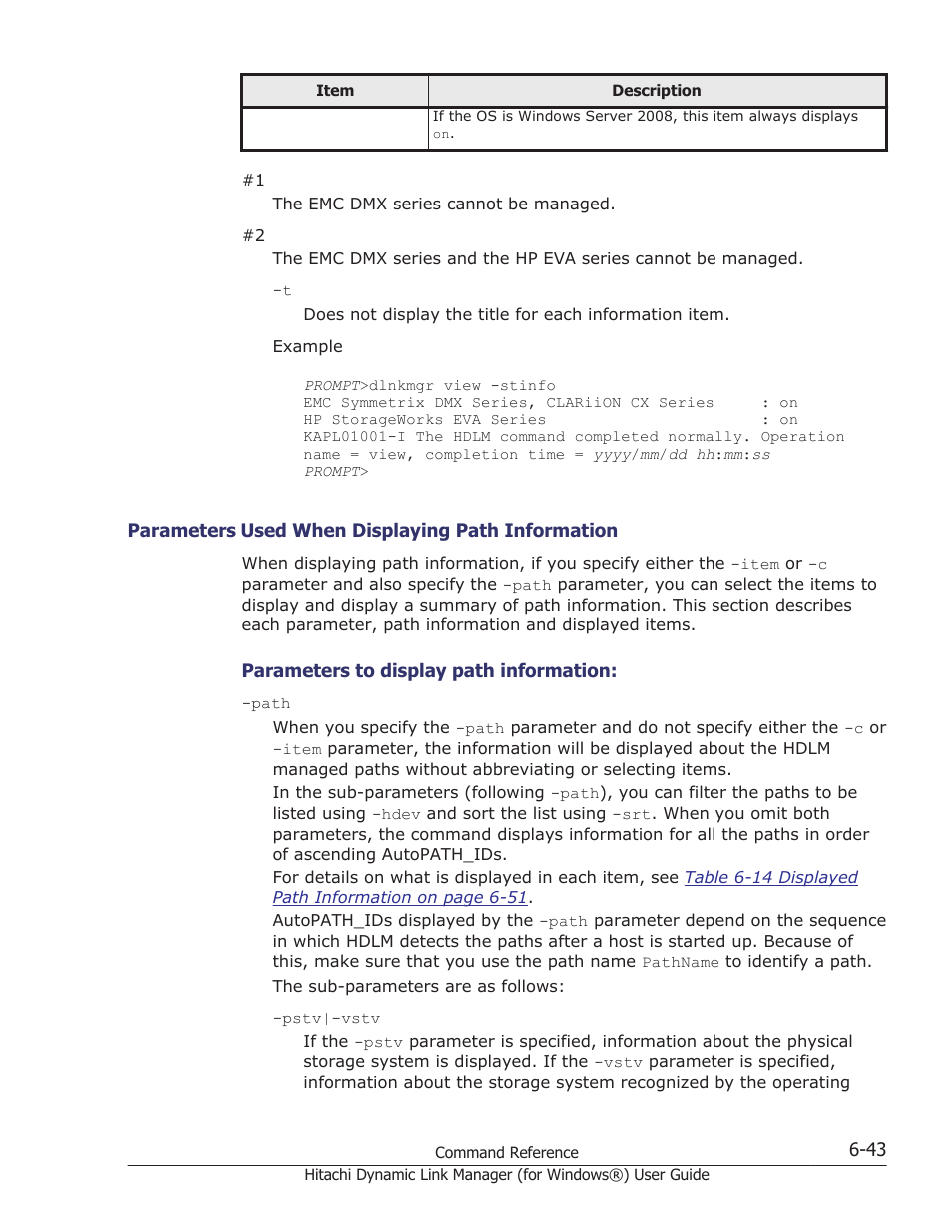 Port wwn and path name, see, Parameters used when displaying path | HP XP7 Storage User Manual | Page 235 / 446