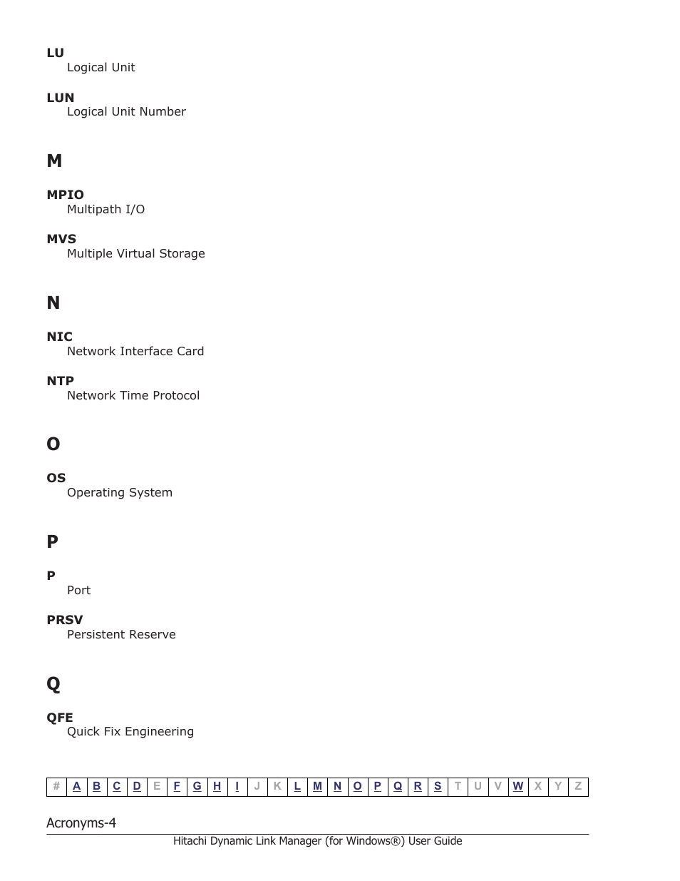 M n o p q | HP XP7 Storage User Manual | Page 428 / 446