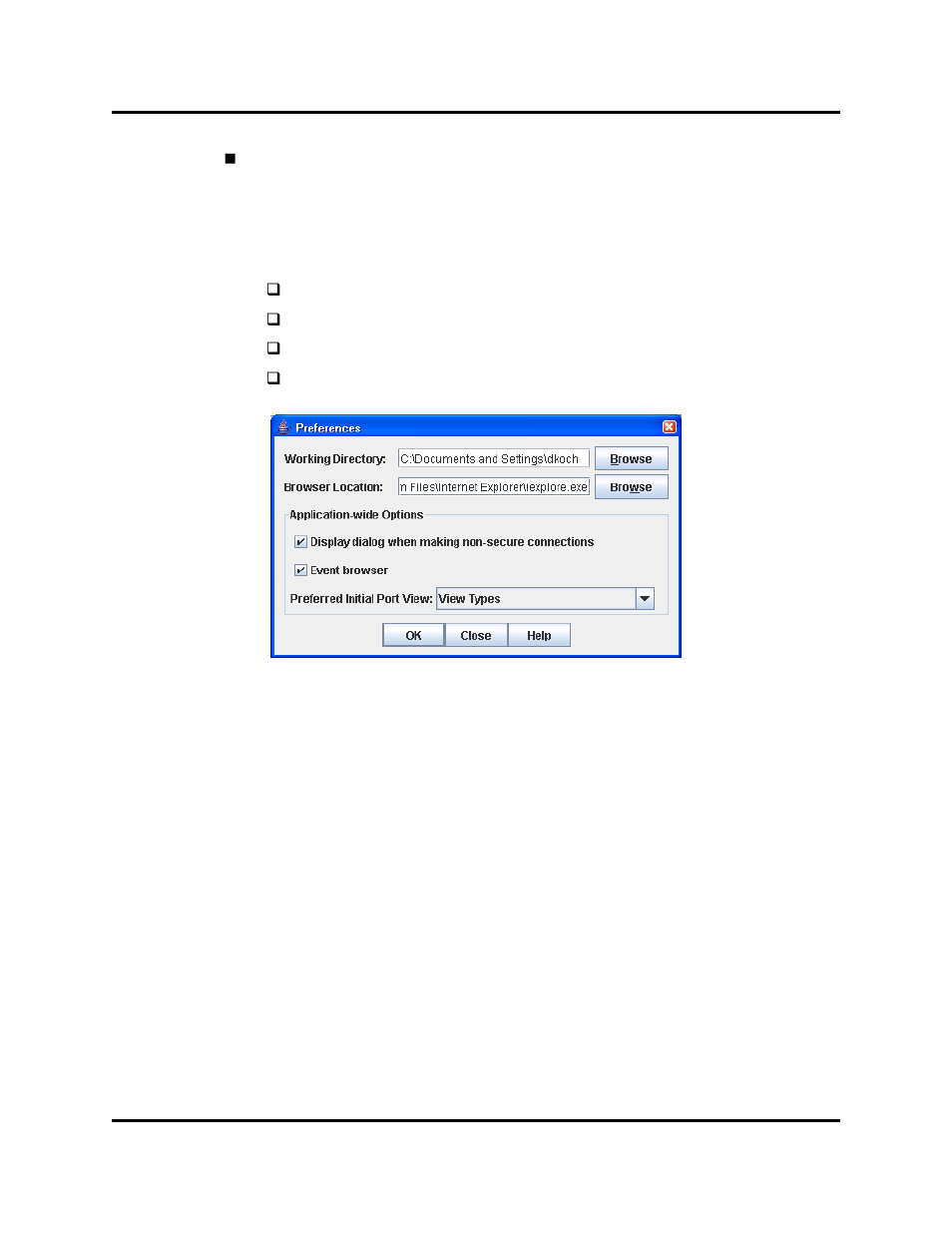 Preferences dialog – quicktools, Figure 1-4 | HP Switch SFP Modules User Manual | Page 18 / 100