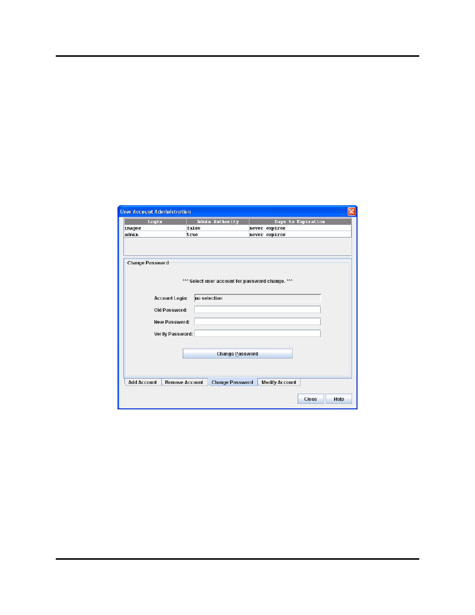 Changing a user account password | HP Switch SFP Modules User Manual | Page 31 / 100
