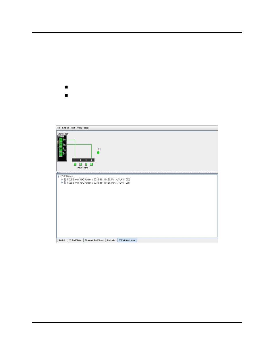 Configuring fcoe, Fcf virtual links data window, Figure 2-16 | For more in | HP Switch SFP Modules User Manual | Page 42 / 100