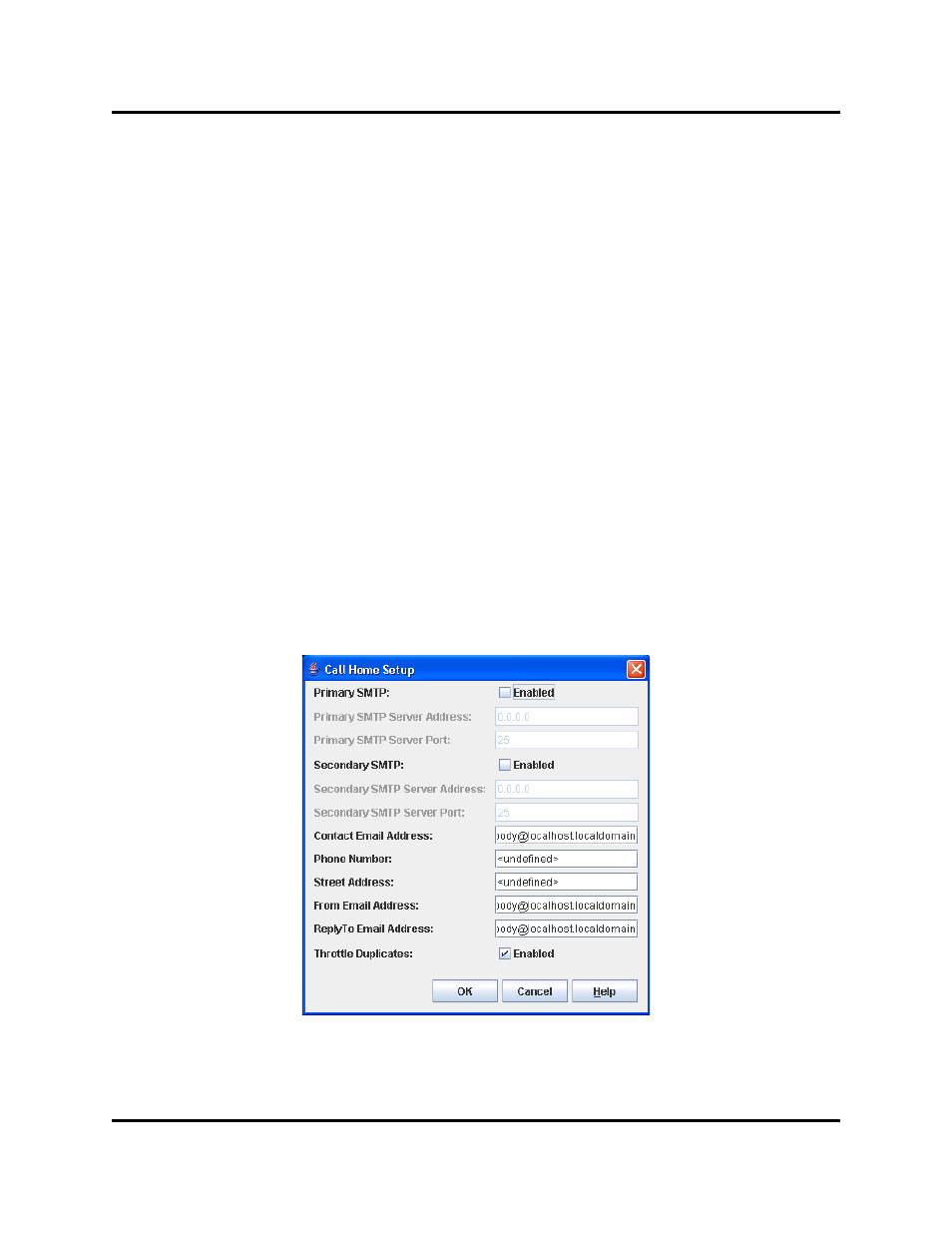 Using call home, Call home setup dialog | HP Switch SFP Modules User Manual | Page 65 / 100
