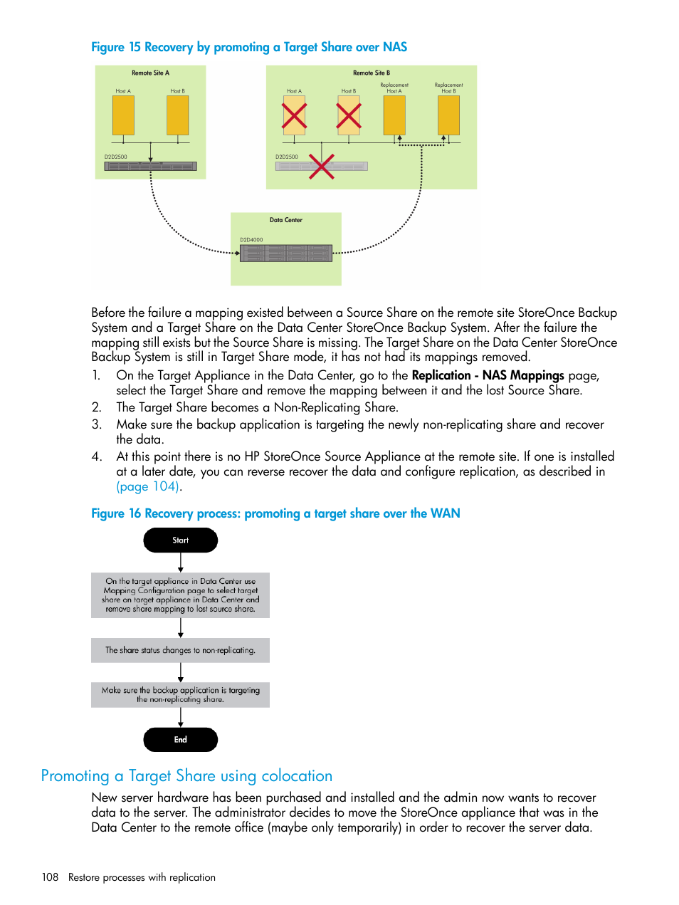 Promoting a target share using colocation | HP StoreOnce Backup User Manual | Page 108 / 178