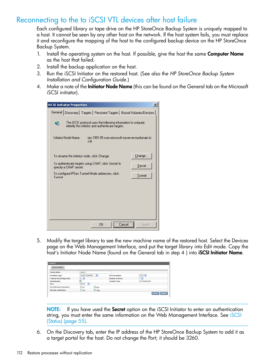 HP StoreOnce Backup User Manual | Page 112 / 178