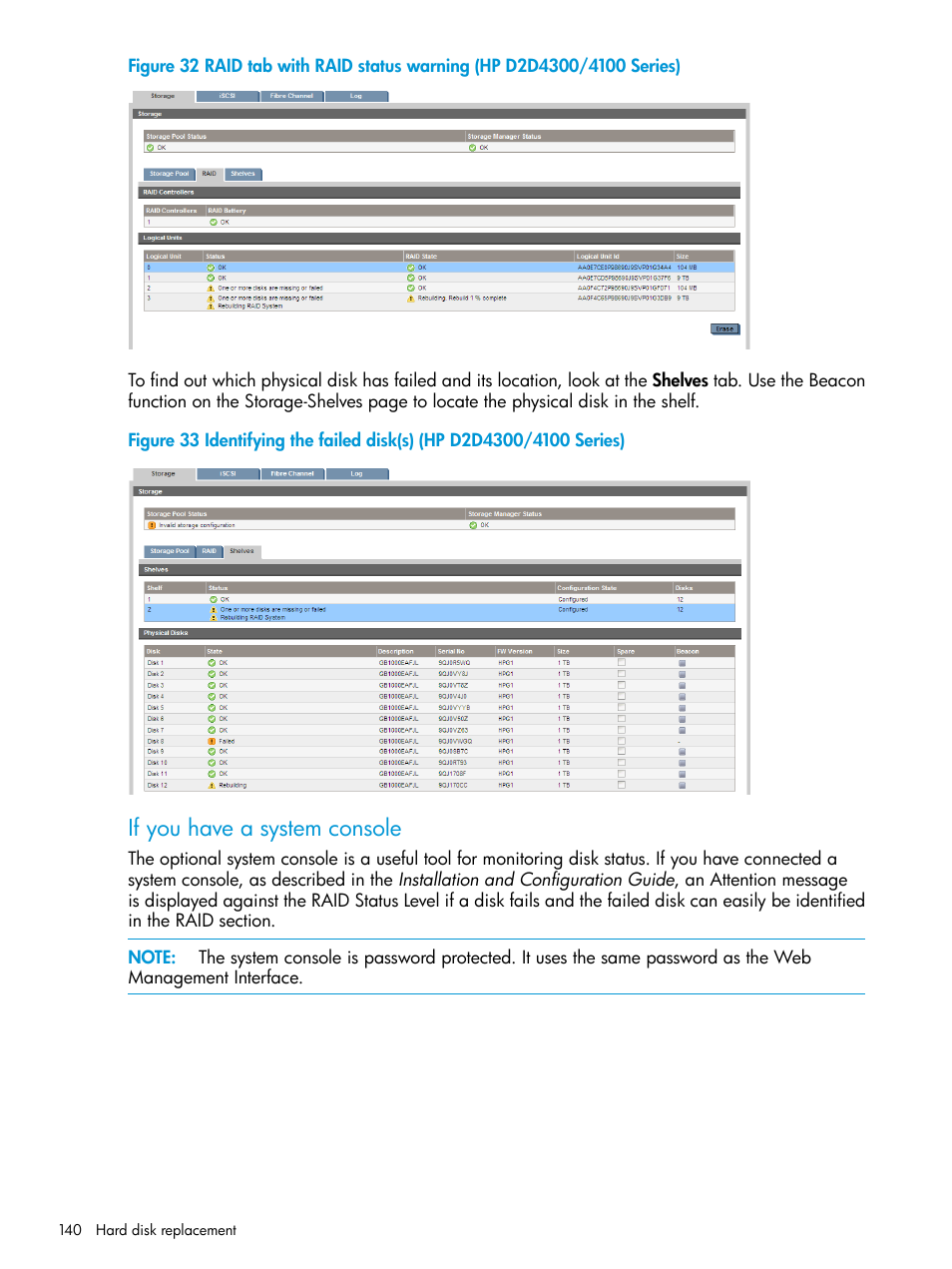 If you have a system console | HP StoreOnce Backup User Manual | Page 140 / 178