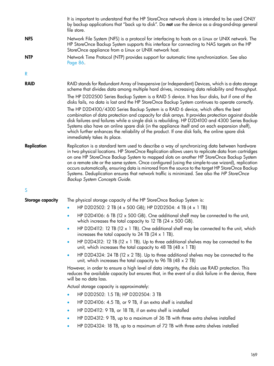 HP StoreOnce Backup User Manual | Page 169 / 178